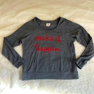 ‘Make it happen’ workout sweatshirt by SUNDRY